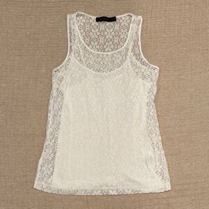 White‎ Lace Tank Top